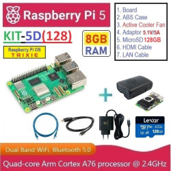 KIT-5D(128)  Raspberry Pi 5 (8GB RAM) - Complete SET (MicroSD 128GB)